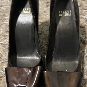 Stuart Weitzman  Brown Paten-Leather heels size 7.5
